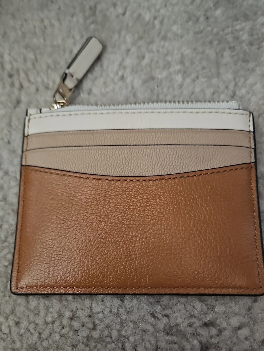 Marc Jacobs Brown, Beige & White Leather Card Holder